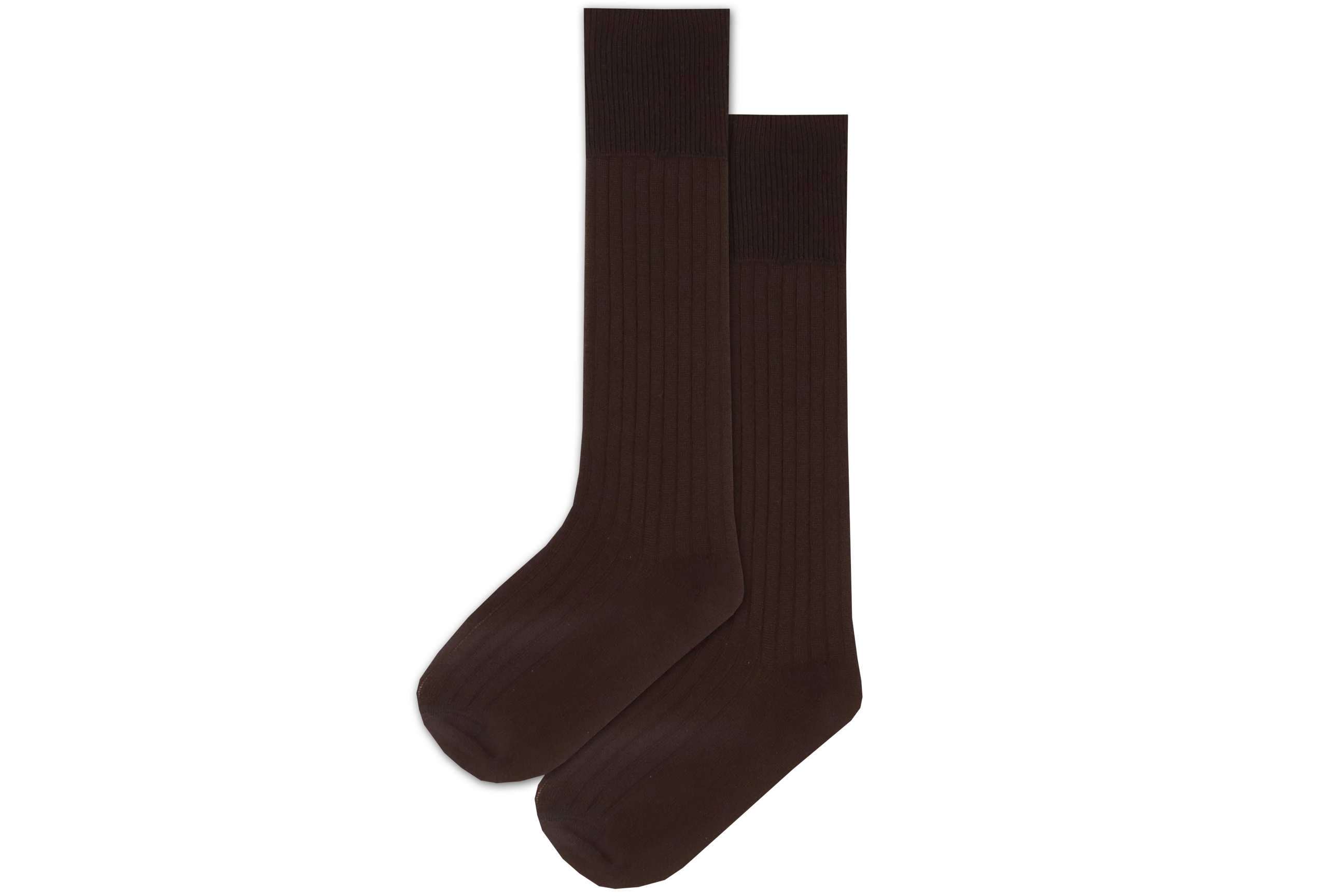Boys 3/4 Plain Long Socks - Brown