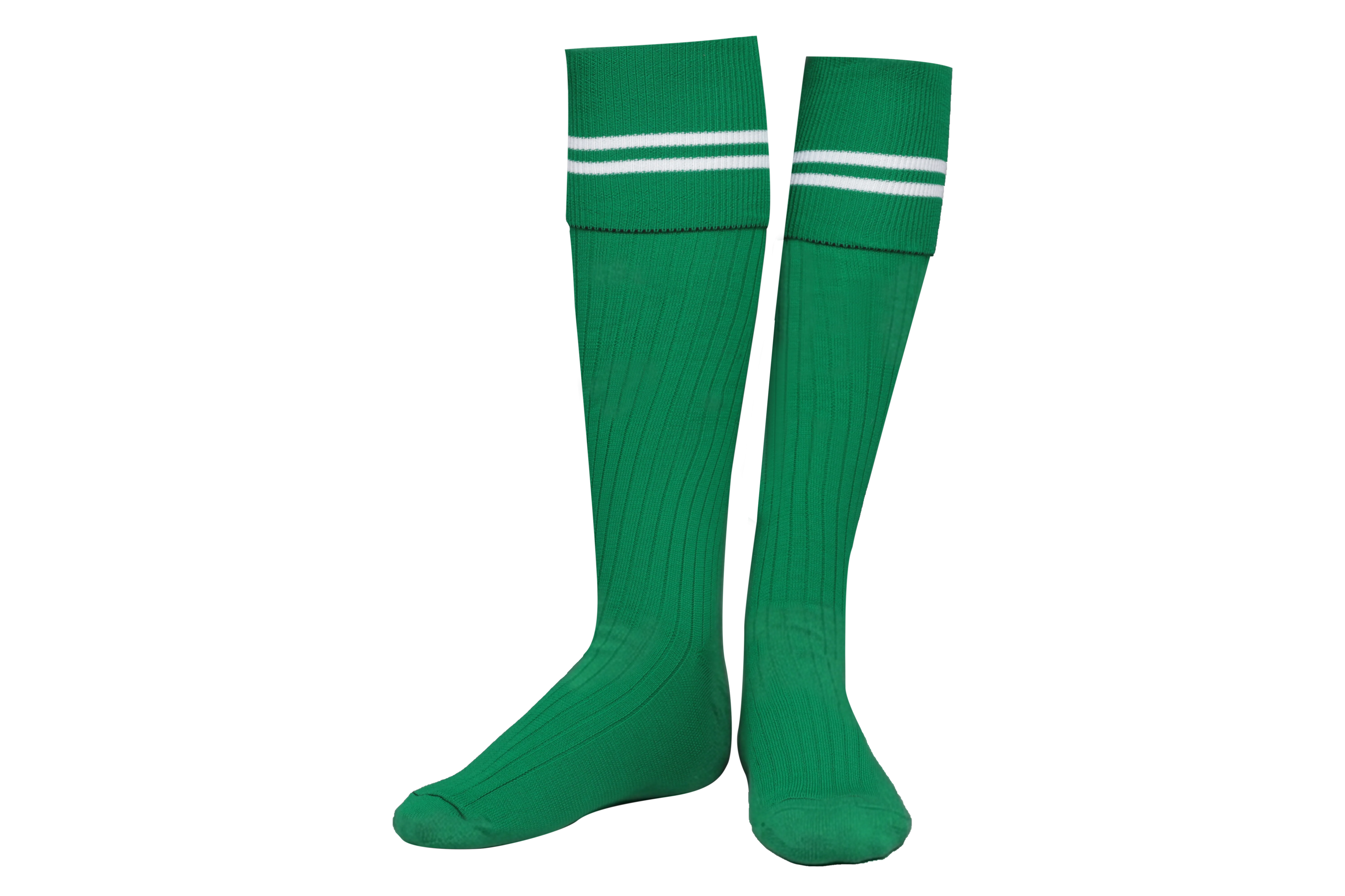 Boys 3/4 Striped Long Socks - Nolitha (Green/White)