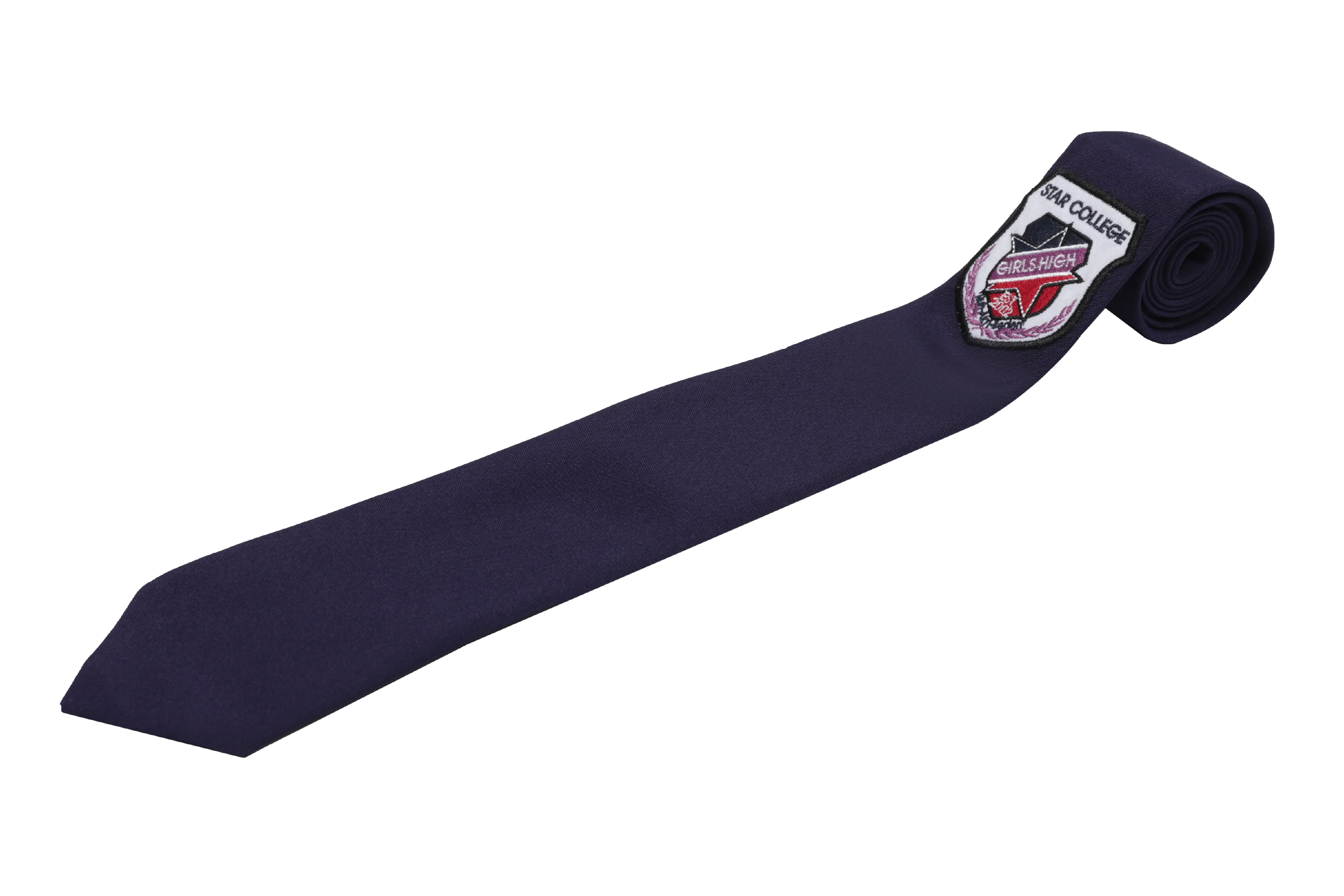 Embroidered Tie - Purple - Star College Girls High