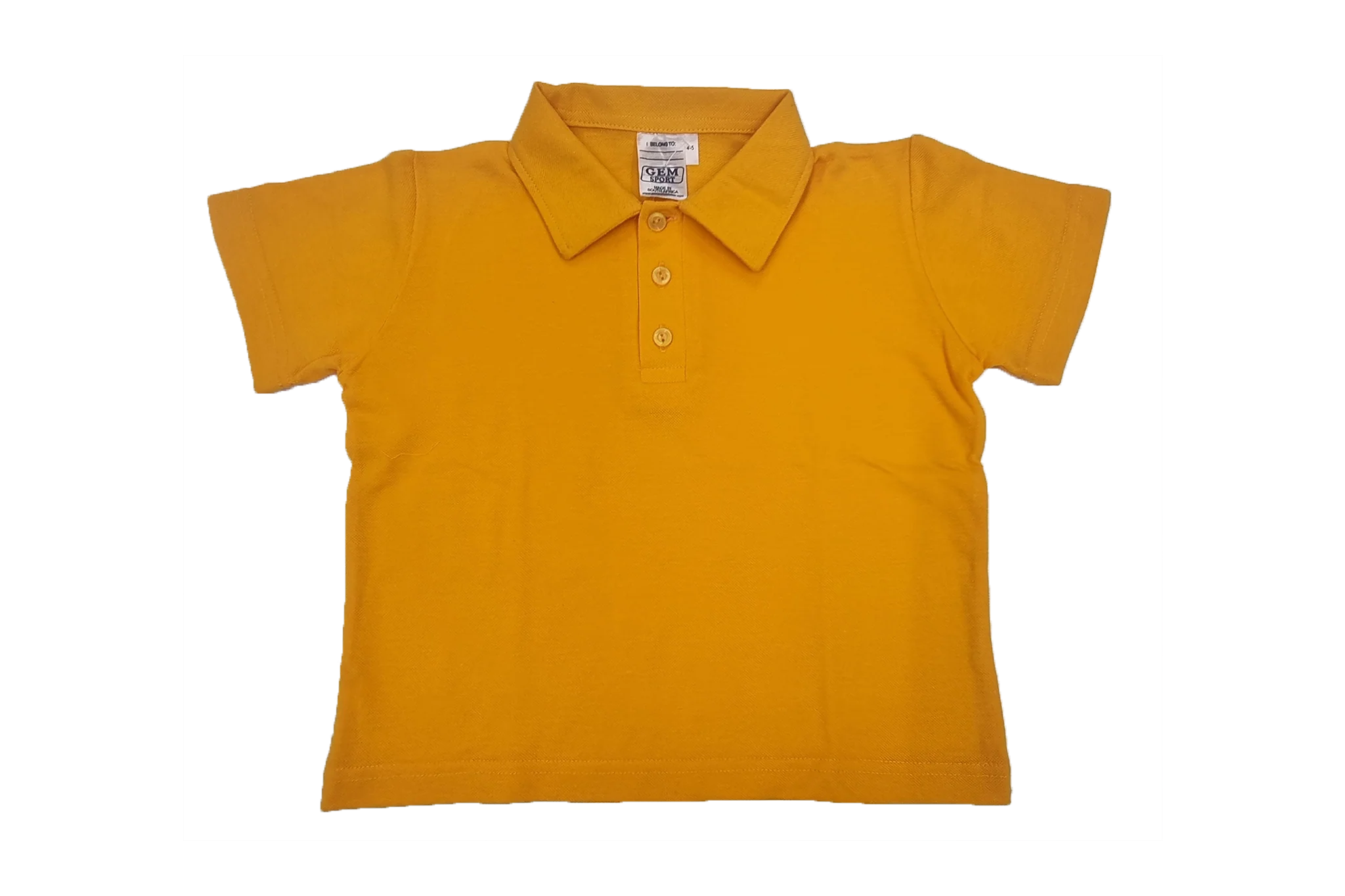 Golf Shirt Plain Toddlers - Gold