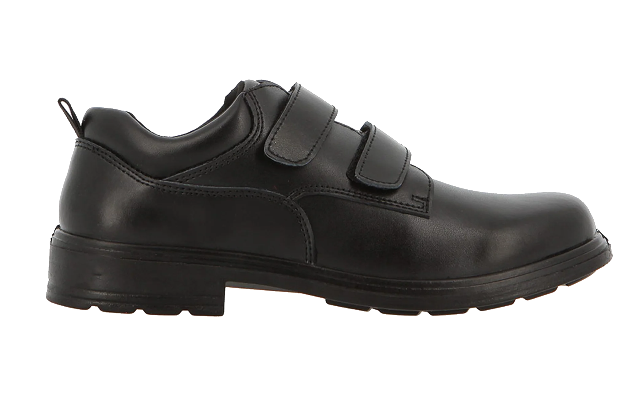 Hush Puppies Velcro Boys School Shoes - Black