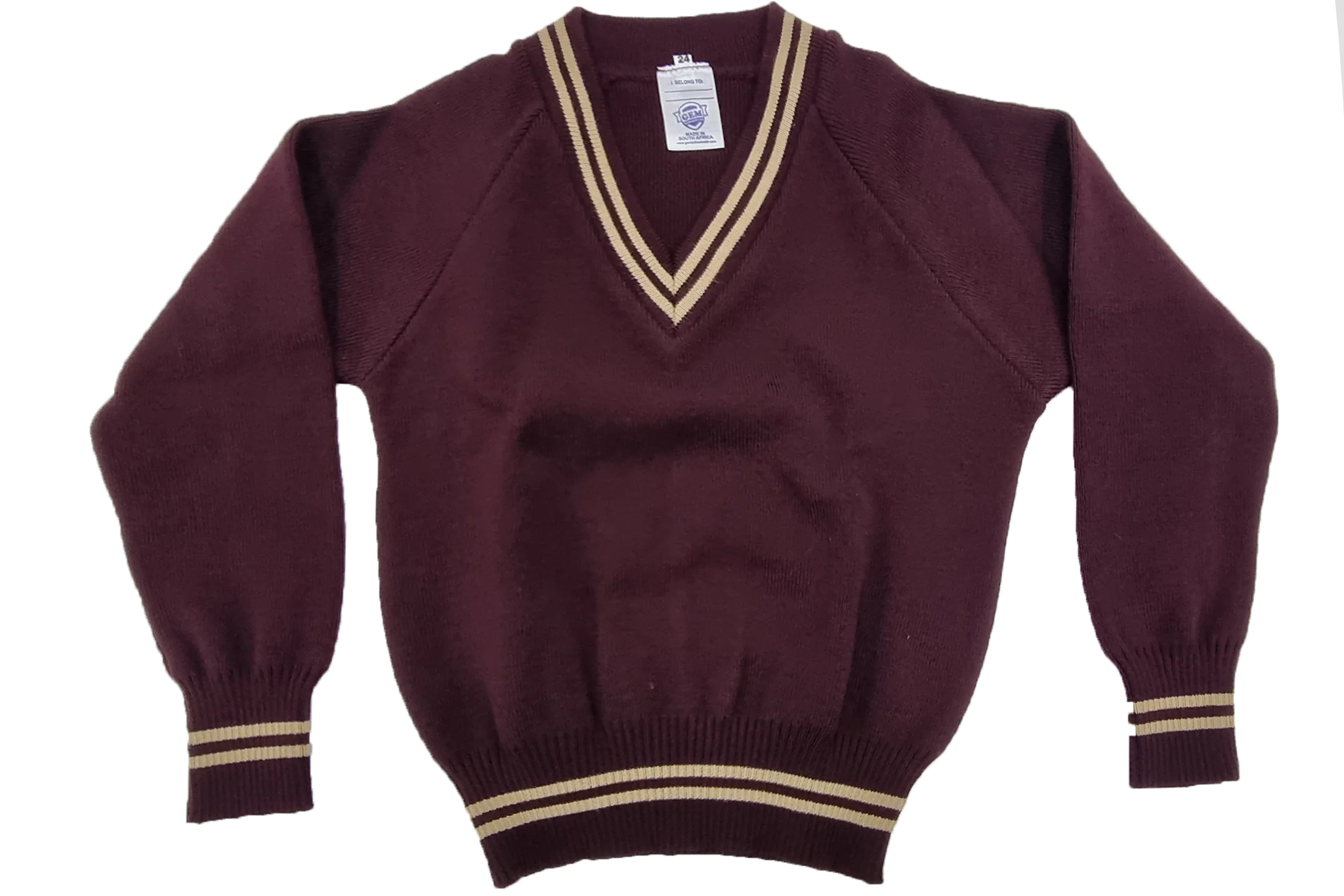 Longsleeve Striped Jersey - Inanda Maroon/Beige