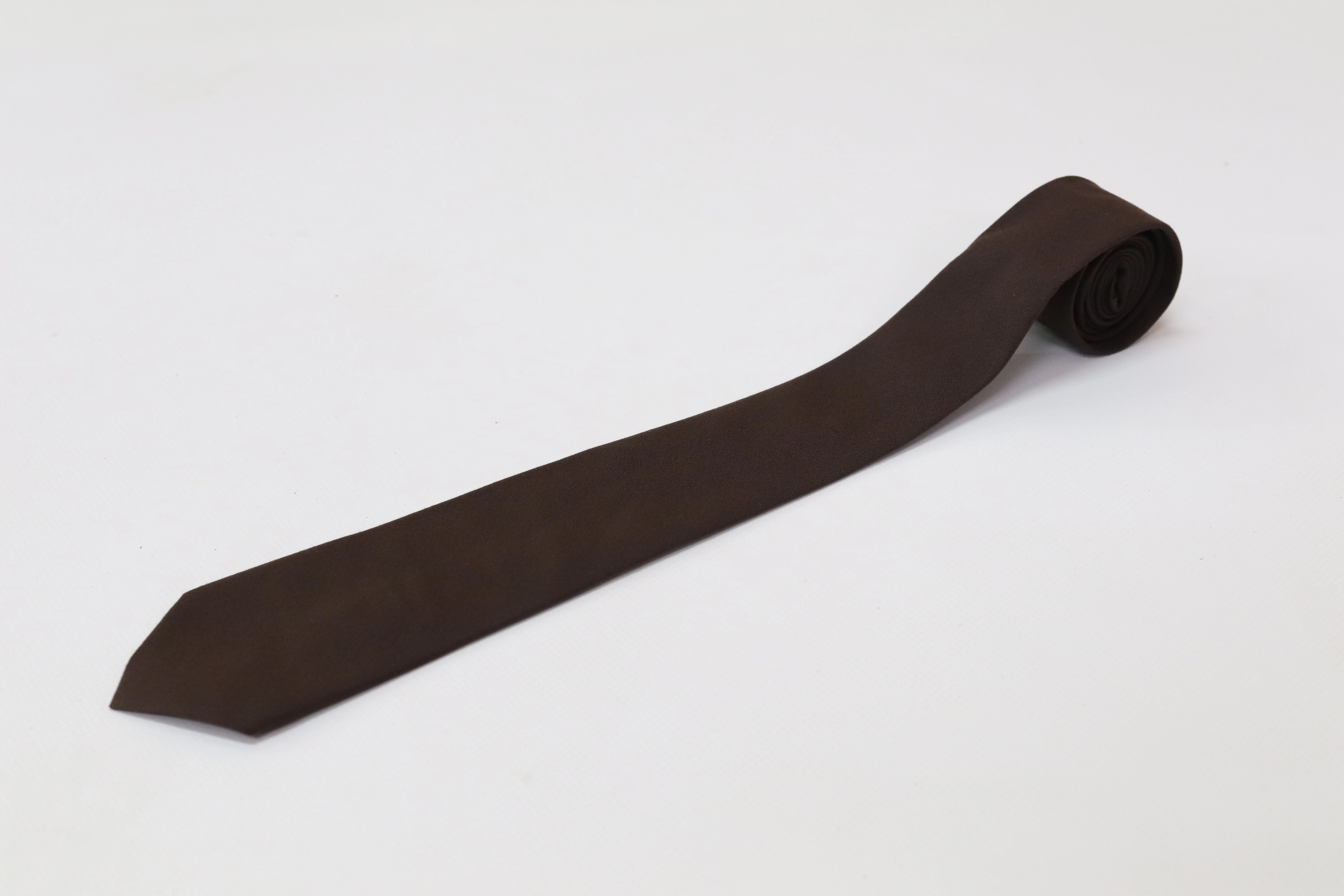 Plain Tie - Brown - Image 2