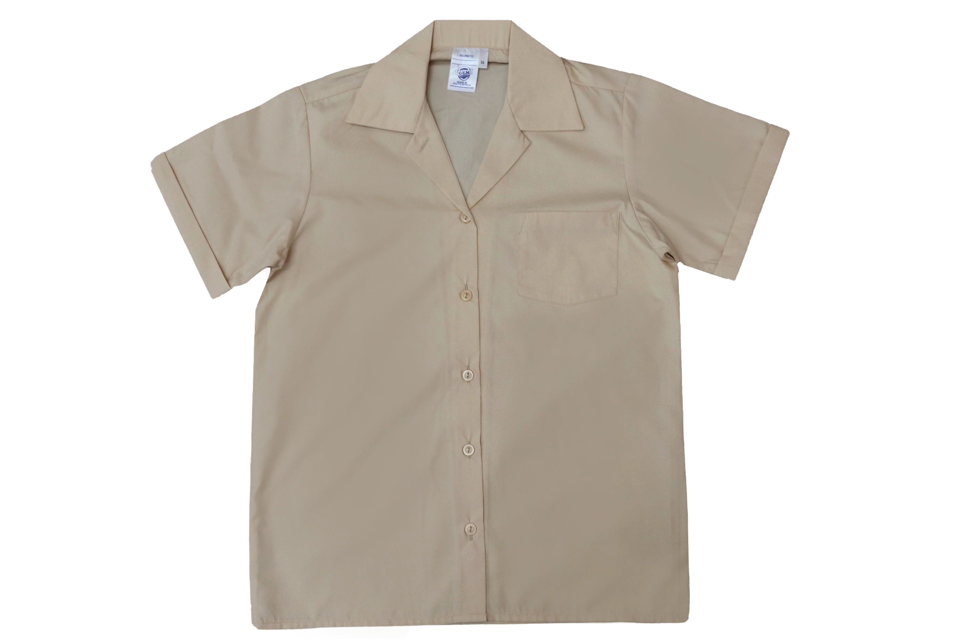 Shortsleeve Gladneck Blouse - Biscuit