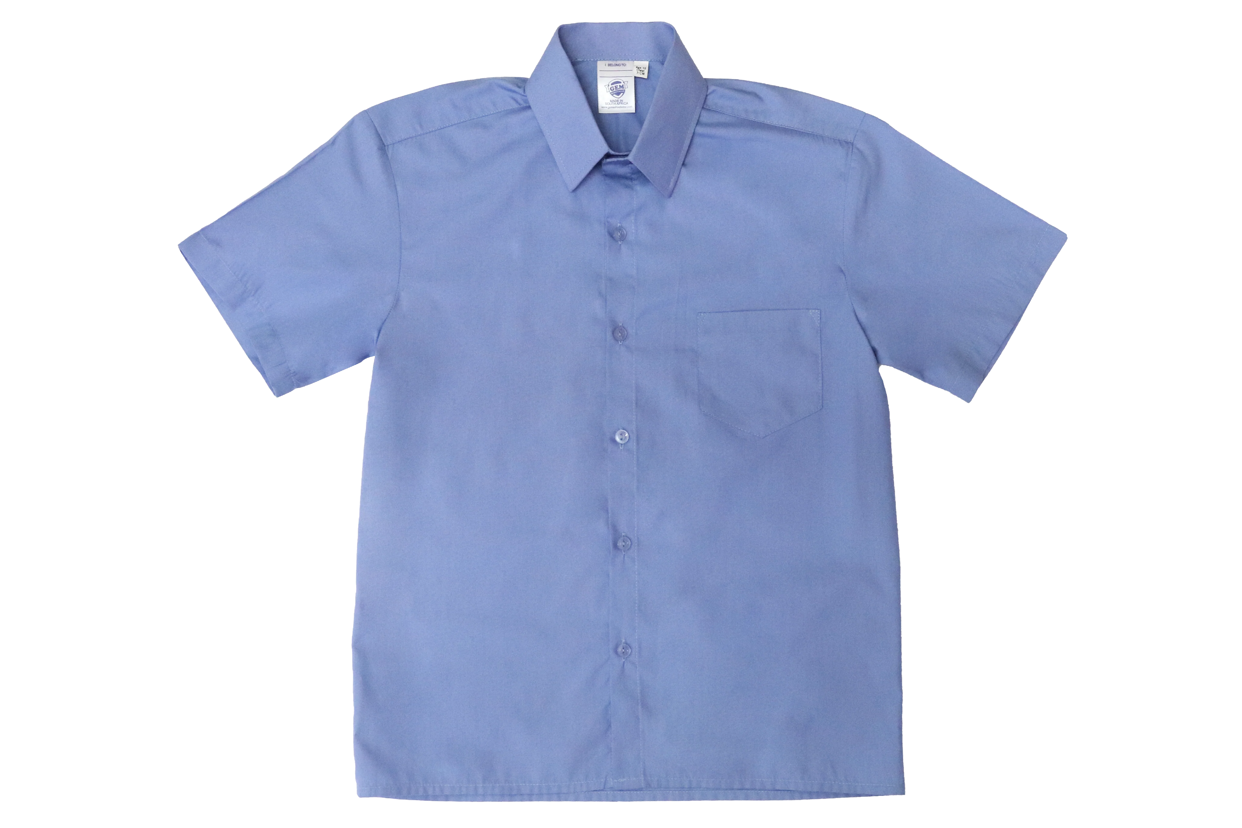 Shortsleeve Raised Collar Shirt - Randhart Blue